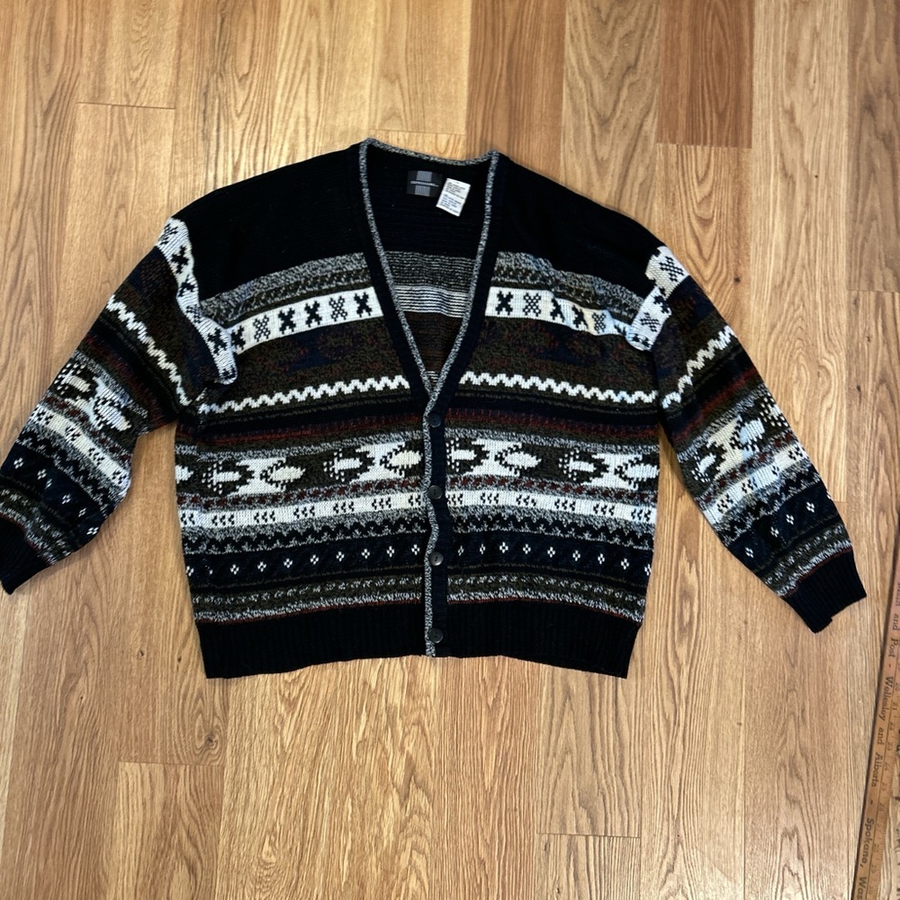 Expressions Multicolor Patterned Cardigan
